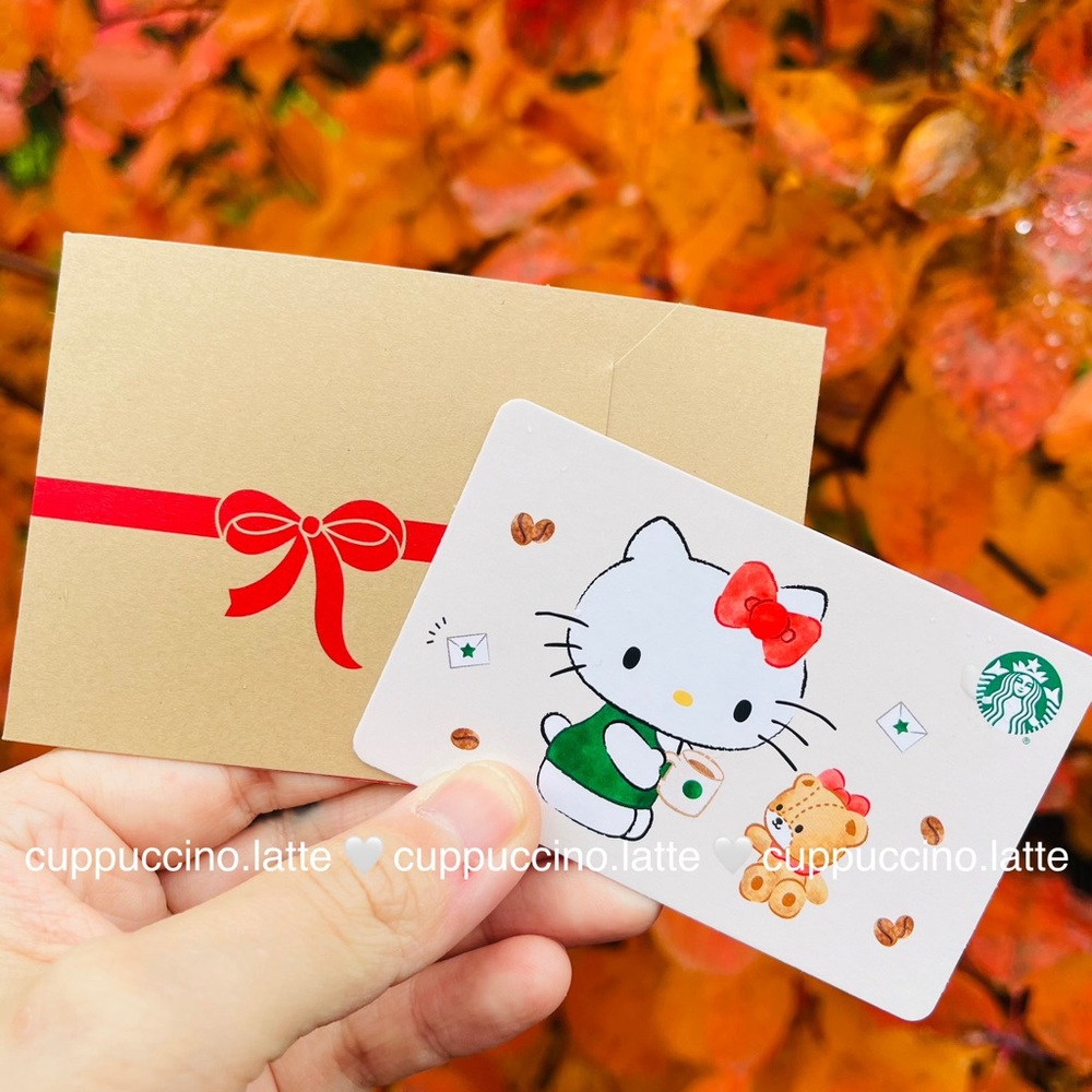 🩷NEW🎀Starbucks x Hello Kitty Sanrio 2025 Limited Edition Gift Card with Envelope